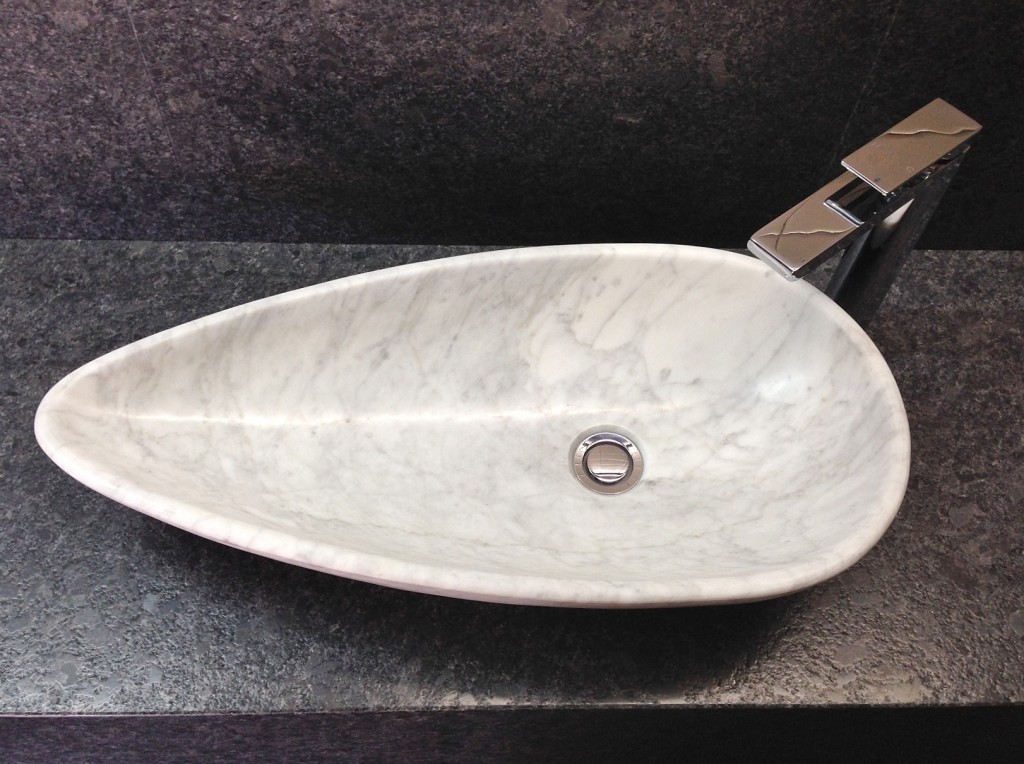 Carrara Marble Oval Sink