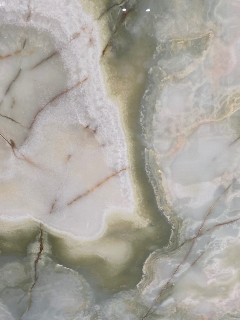 Green and White onyx